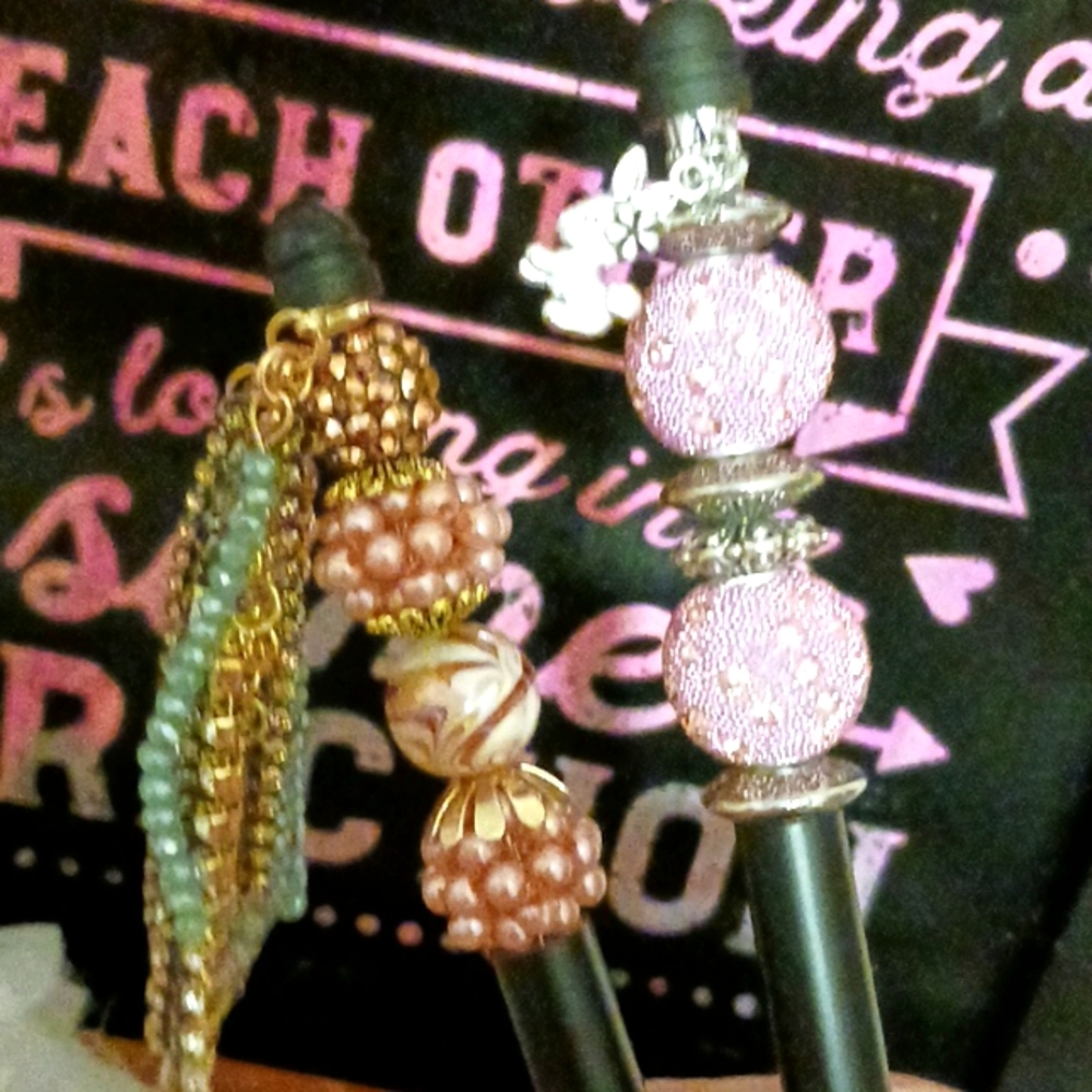 Beaded pens